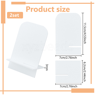 Acrylic Slant Back Postcard Display Stands ODIS-WH0078-86A-1