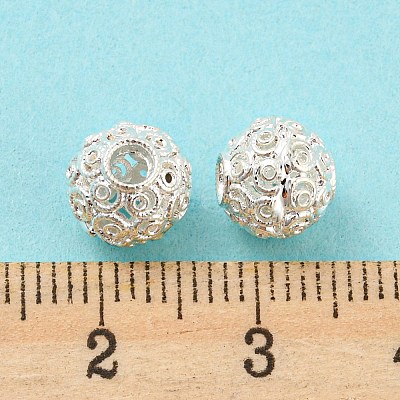 Rack Plating Brass Beads KK-A196-02S-1