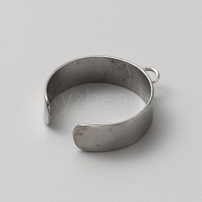 304 Stainless Steel Loop Ring Base LS-FIND-WH0161-31C-P-1