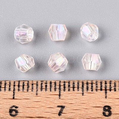 Transparent Spray Painted Glass Beads X1-EGLA-N018-4mm-08-1