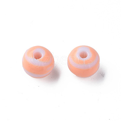 Opaque Striped Acrylic Beads MACR-S373-27D-08-1
