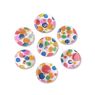 2-Hole Freshwater Shell Buttons SHEL-A004-01F-1