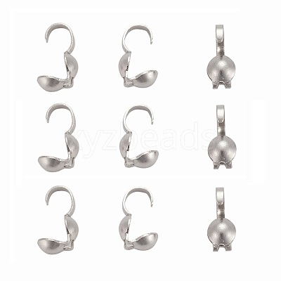 Tarnish Resistant 304 Stainless Steel Bead Tips X-STAS-R063-23-1