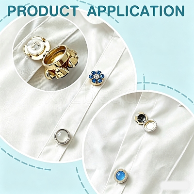 Flat Round Brass Button Covers Settings BUTT-WH0030-73B-1