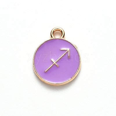 Alloy Enamel Pendants X-ENAM-S124-01B-01F-1
