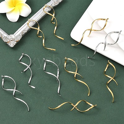 4Pcs 2 Colors Ion Plating(IP) 304 Stainless Steel Pendants STAS-YW0011-25-1