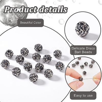 100Pcs Pave Disco Ball Beads FIND-PH0022-10-1
