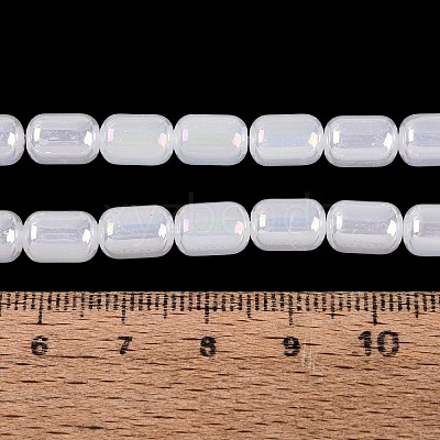 Electroplate Imitation Jade Glass Beads Strands EGLA-Q132-03B-B01-1