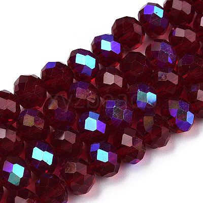Electroplate Glass Beads Strands X1-EGLA-A034-T4mm-L21-1