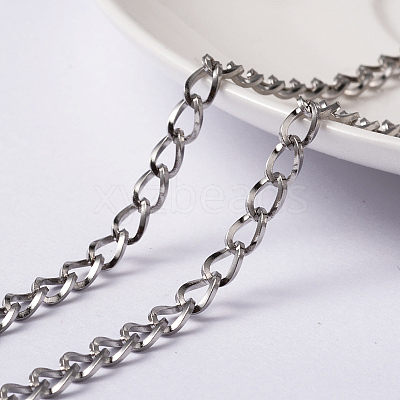Tarnish Resistant 304 Stainless Steel Twisted Chain Curb Chains CHS-L014-01P-1