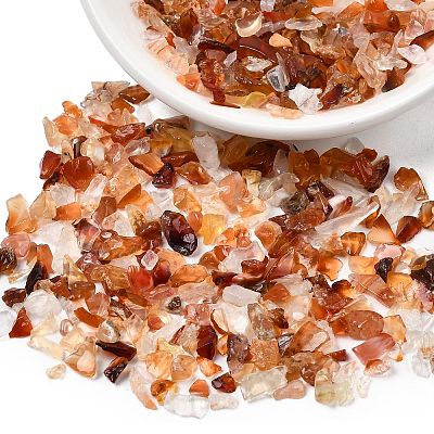 Natural Carnelian Chip Beads G-O103-18-1