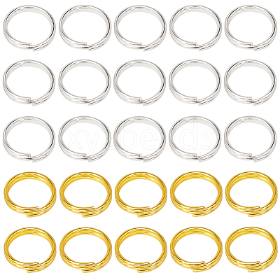 600Pcs 2 Colors Brass Split Rings KK-SP0001-82B-1