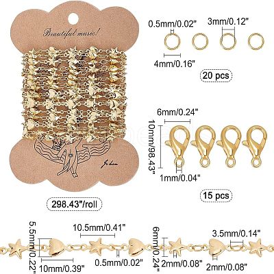 2.5M Brass Link Chains DIY-CA0002-14-1