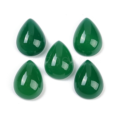 Natural Green Onyx Agate(Dyed & Heated) Cabochons G-H094-01A-04A-1