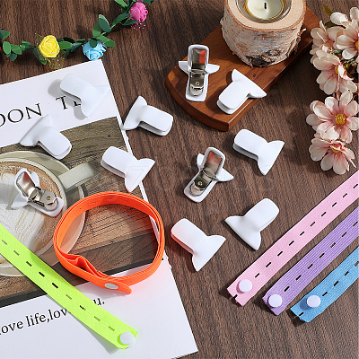 5Pcs 5 Colors Polyester Clothes Organizer Elastic Bands FIND-CN0001-67B-1
