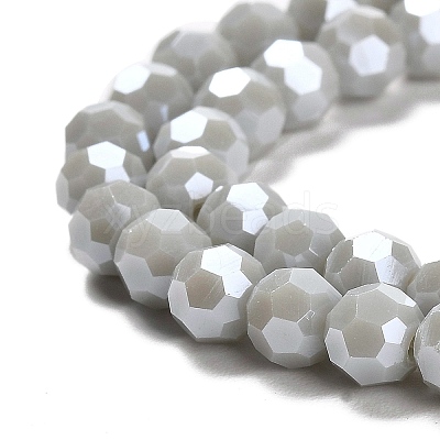Electroplate Opaque Glass Beads Strands X-EGLA-A035-P8mm-A22-1