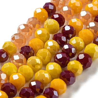 Glass Beads Strands EGLA-A034-M6mm-22-1