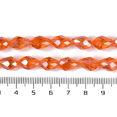 Transparent Electroplate Glass Beads Strands X-EGLA-N013-T10mm-B09-1