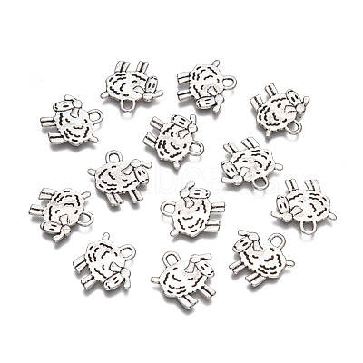 Tibetan Style Zinc Alloy Sheep Pendants PALLOY-F009-03-1