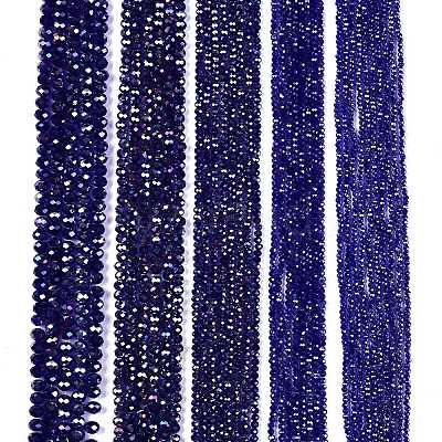 Electroplate Glass Beads Strands EGLA-A044-T8mm-B06-1