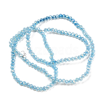 Transparent Baking Paint Glass Beads Strands DGLA-F002-02B-04-1