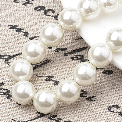 Eco-Friendly Plastic Imitation Pearl Beads Strands MACR-S285-8mm-05-1