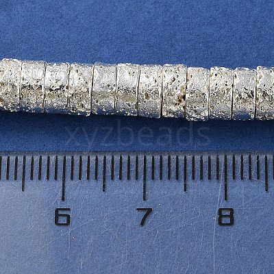 Electroplated Natural Lava Rock Beads Strands G-I360-A01-04-1