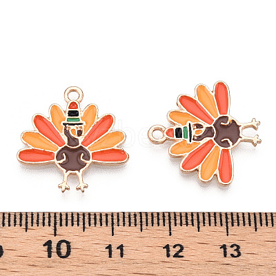 Thanksgiving Day Alloy Enamel Pendants X-ENAM-D060-03F-KCG-1