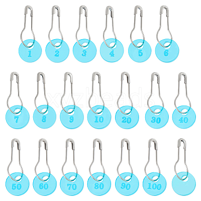 Acrylic & Iron Locking Stitch Marker FIND-BC0013-50-1