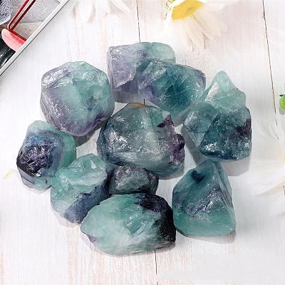 Natural Rough Raw Fluorite Display Decorations G-PW0007-143A-1