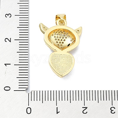 Brass Micro Pave Clear Cubic Zirconia Pendants KK-A221-14B-G-1