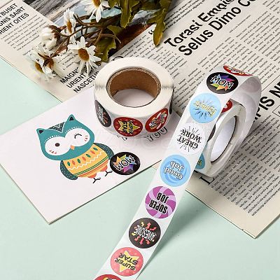 Self-Adhesive Kraft Paper Gift Tag Stickers LS-DIY-G013-A12-1