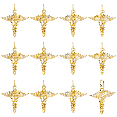 12Pcs Brass Pendants KK-BBC0019-76-1