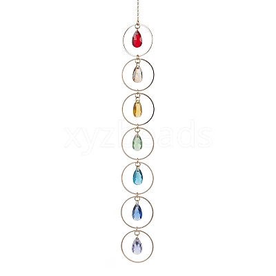 Faceted Glass Suncatchers HJEW-JM01649-02-1