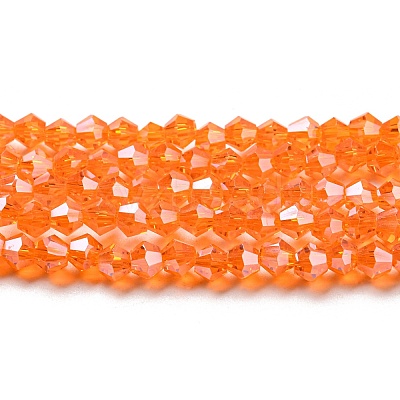 Transparent Electroplate Glass Beads Strands GLAA-F029-3mm-C11-1