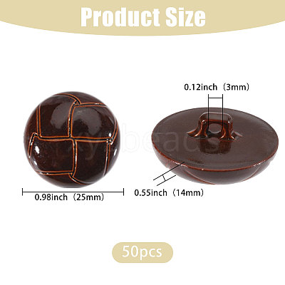 1-Hole Plastic Buttons BUTT-CA0001-34A-1