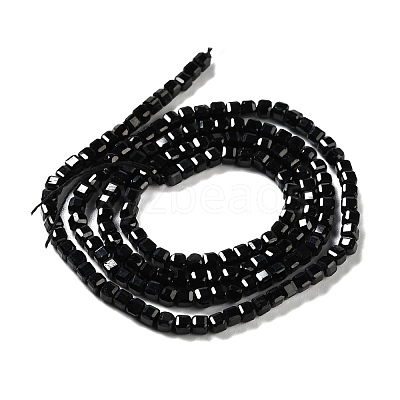 Natural Black Spinel Beads Strands G-D467-A04-02-1