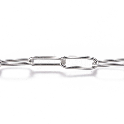 Non-Tarnish 3.28 Feet 304 Stainless Steel Chains X-CHS-G017-07P-1