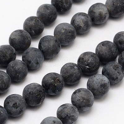 Natural Larvikite Beads Strands G-D692-10mm-1
