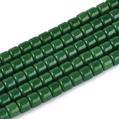 Opaque Solid Color Glass Beads Strands GLAA-N065-4x4mm-C09-1