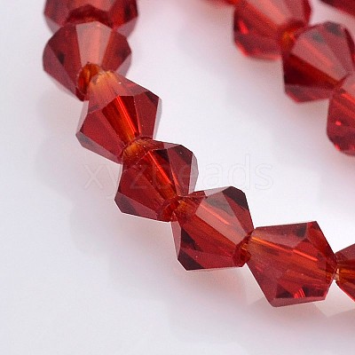 Faceted Bicone Glass Beads Strands X-EGLA-P017-3mm-12-1