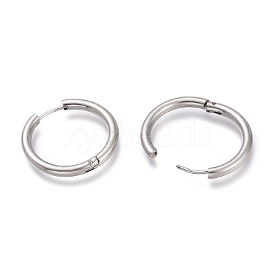 Tarnish Resistant 201 Stainless Steel Huggie Hoop Earrings EJEW-O095-05-07-1