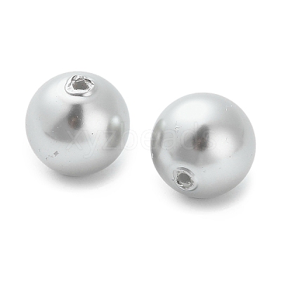Baking Paint Pearlized Glass Pearl Round Beads X-HY-Q001-02A-04-1