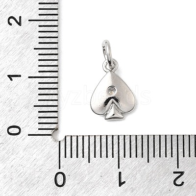 Brass Micro Pave Cubic Zirconia Charms KK-C139-08P-1