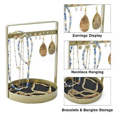 Iron Jewelry Display Stands with Trays ODIS-M005-01B-1