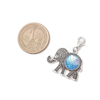Resin Pendant Docorations X-HJEW-JM03704-1