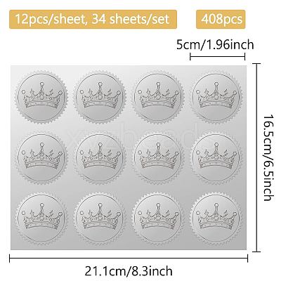 34 Sheets Silver Foil Embossed PET Picture Sticker DIY-WH0528-022-1