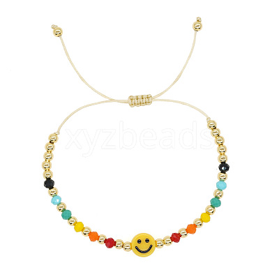 Acrylic Beads Braided Bead Bracelets KG4312-1-1