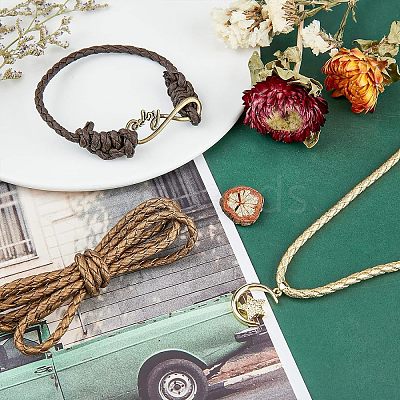 7 Strands 7 Colors Braided PU Leather Cords WL-FH0001-01-1