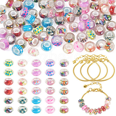 DIY European Bracelete Making Kits DIY-TA0012-17G-1